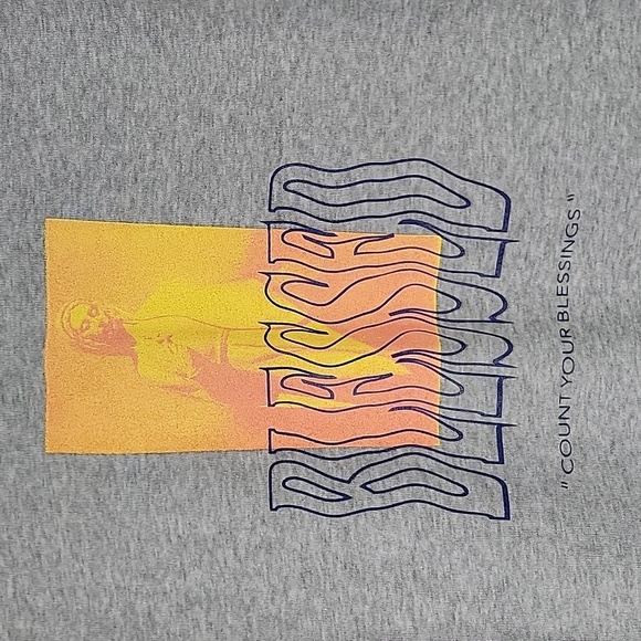 Brooklyn Cloth Gray w/ Orange Graphic Hoodie Christian Religious L - Picture 3 of 14